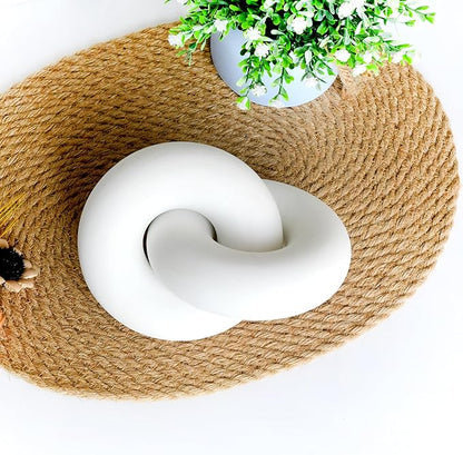 Wood Knot for Coffee Table Wood Link Chain Decor Shelf Decorations, Modern Farmhouse Bookshelf Decorative Objects