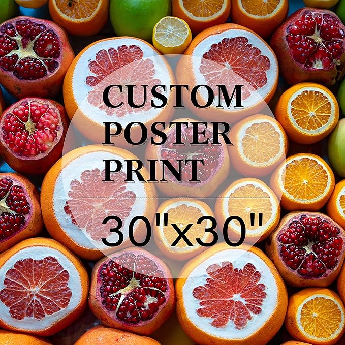 jenesaisquoi Custom Canvas Art Print 30" x 30", Upload Your Photo Image Custom Personalized Photo to Poster Printing Home Decor Wall Art Prints (Unframed)