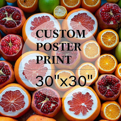 jenesaisquoi Custom Canvas Art Print 30" x 30", Upload Your Photo Image Custom Personalized Photo to Poster Printing Home Decor Wall Art Prints (Unframed)