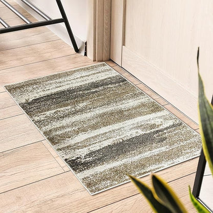 LUXE WEAVERS Lagos Collection 7501 Beige 2x3 Abstract Area Rug