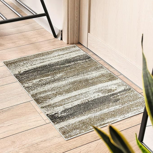 LUXE WEAVERS Lagos Collection 7501 Beige 2x3 Abstract Area Rug