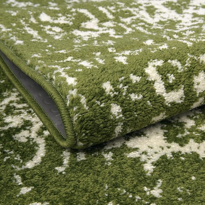 Rugs.com Arlington Collection Rug – 12 Ft Round Green Medium-Pile Rug Perfect for Kitchens, Dining Rooms