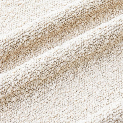 Mixhug Decorative Boucle Throw Pillow Covers, Beige, 12 x 20 Inches, Pack of 2 - Neutral Textured Boho Pillow Covers for Couch and Bed