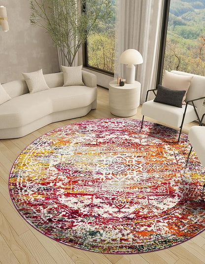 Rugs.com Arlington Collection Rug – 10 Ft Round Multi Medium-Pile Rug Perfect for Kitchens, Dining Rooms
