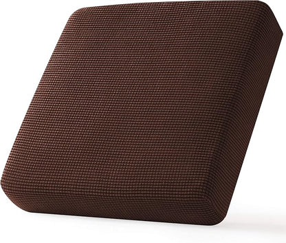 CHUN YI Small Couch Cushion Cover Stretch, Sofa Seat Slipcovers for Pets, Suitable for Armchair Loveseat Sofa with Spandex Jacquard Washable Fabric(Small,Chocolate)