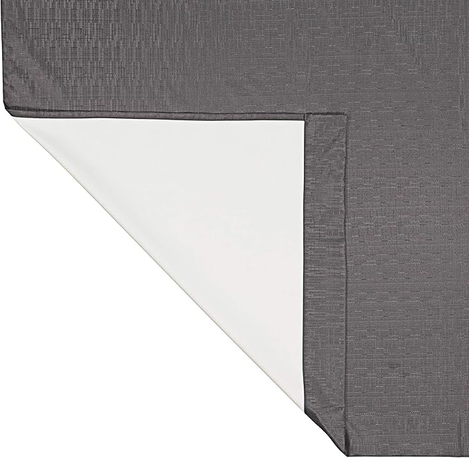 ECLIPSE Kendall Modern Blackout Thermal Rod Pocket Window Curtain for Bedroom or Living Room (1 Panel), 42" x 54", Charcoal