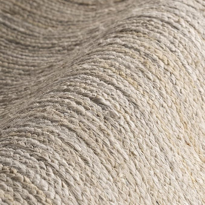nuLOOM Oval 6x9 Rigo Jute Hand Woven Area Rug, Off White, Solid Farmhouse Design, Natural Fiber, For Bedroom, Living Room, Dining Room, Hallway, Office, Kitchen, Entryway
