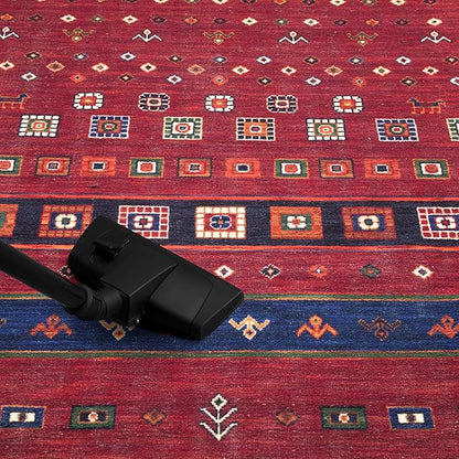 Keen Home Design 6x9 Rug - Machine Washable Area Rug with Non-Slip Backing, Ideal for Living Room, Dining Room, Bedroom - Vintage, Easy Clean, Durable, Low Pile Rug - (6' x 9')