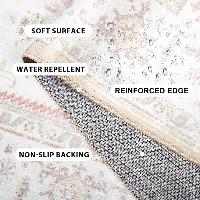 Living Room Abstract Area Rug Indoor Washable Gradient Color Swirl Pattern Restaurant Floor Non-Slip Backing Modern Plush 3x4ft
