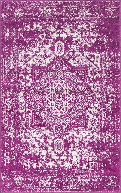 Rugs.com Arlington Collection Rug – 3' x 5' Purple Medium-Pile Rug Perfect for Living Rooms, Large Dining Rooms, Open Floorplans