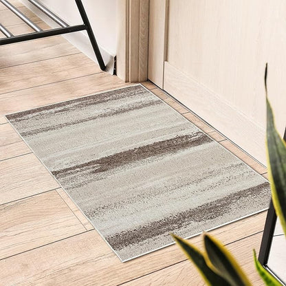 LUXE WEAVERS Rug Modern Area Rug Stain Resistant, Brown/Size 2x3