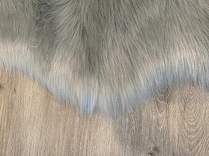 LAMBZY Faux Sheepskin Super Soft Hypoallergenic Silky Shag Rug for Living Room, Kids Room, Sofa (Octo 8 Pelts 6'x8', Grey)