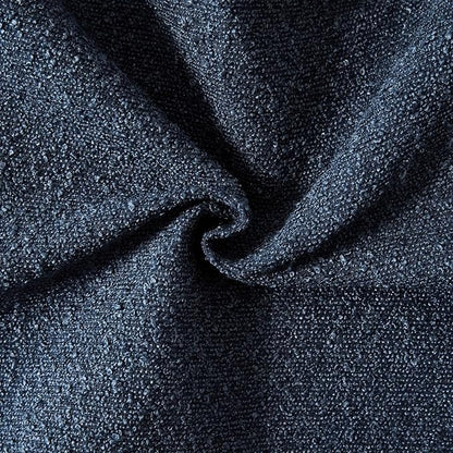 Boucle Decorative Throw Pillow Covers for Couch Set of 2, 24x24 inches, Navy Blue