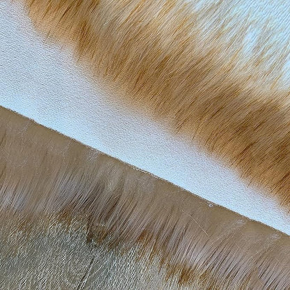 LAMBZY High Pile Super Soft Faux Sheepskin Rug (10'x13', White/Brown Tips)