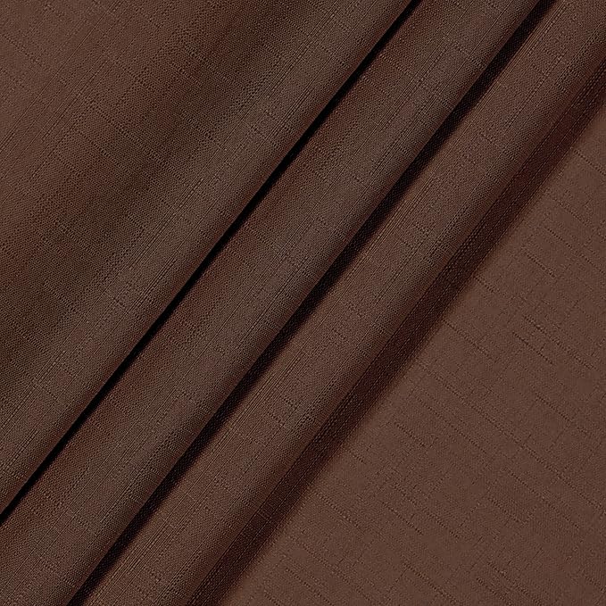 ECLIPSE Kendall Modern Blackout Thermal Rod Pocket Window Curtain for Bedroom or Living Room (1 Panel), 42" x 54", Chocolate