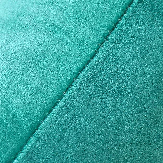 NiNi ALL Decorative Throw Pillow Covers Velvet 24x24 Inch Pack of 2 Aqua Green Cushion Covers Soft for Couch Sofa Bedroom Living Room Outdoor