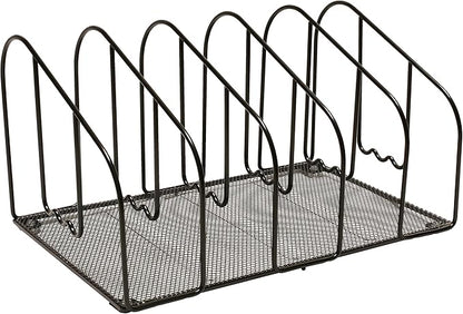 Deco Brothers File Sorter Organizer for Desk, 5 Sections, Black