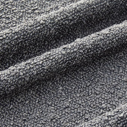 Mixhug Decorative Boucle Throw Pillow Covers, Dark Gray, 18 x 18 Inches, Pack of 2 - Textured Boho Pillow Covers for Couch and Bed