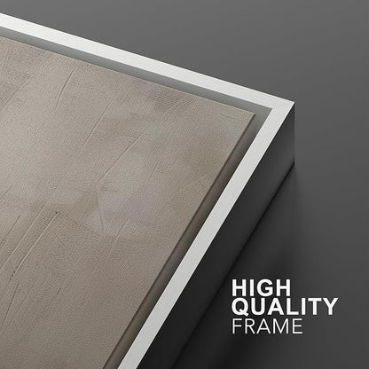 MUDECOR Framed Wall Art Print Set Minimalist Abstract Landscape Misty Horizons Illustrations Modern Art Decorative Chic for Living Room, Bedroom, Office - 24"x36"x3 White