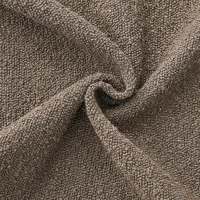 ANRODUO Pack of 2 Textured Boucle Throw Pillow Covers Soft Brown Decorative Accent Solid Pillow Cases Cozy Modern Couch Cushion Case for Chair Sofa Bedroom Living Room Home Decor, 20 x 20 Inch