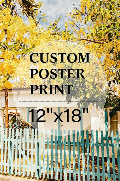 jenesaisquoi Custom Canvas Art Print 12" x 18", Upload Your Photo Image Custom Personalized Photo to Poster Printing Home Decor Wall Art Prints (Unframed)