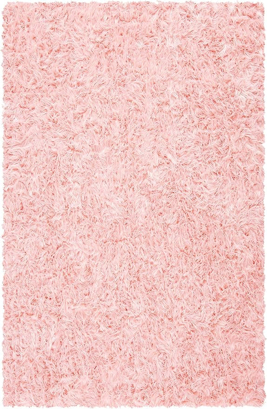 SAFAVIEH Faux Sheep Skin Collection 5' x 7' Pink FSS235G Silken Glam 2.35-inch Thick Area Rug