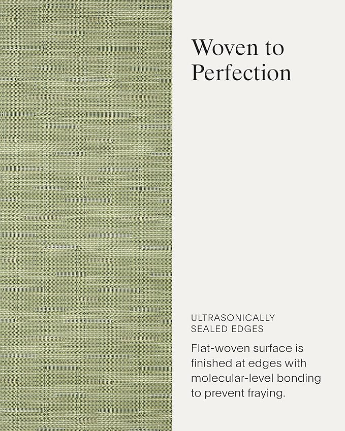Chilewich Bamboo Placemats Set of 4 - Woven Rectangle Placemats - Reusable, Stain-Resistant, Indoor/Outdoor Tabletop Protection - 18.5" x 13.5" - Spring Green