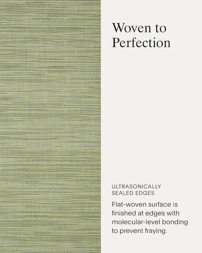 Chilewich Bamboo Placemats Set of 4 - Woven Rectangle Placemats - Reusable, Stain-Resistant, Indoor/Outdoor Tabletop Protection - 18.5" x 13.5" - Spring Green