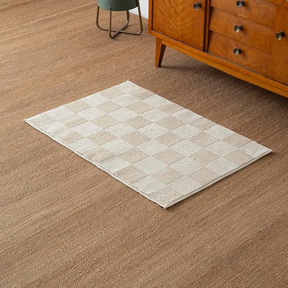 Revival Rugs Willow 2'x3' Machine Washable Area Rug for Entryway Bathroom - 100% Recycled Oeko-TEX Certified, Medium Pile, Beige, Cream