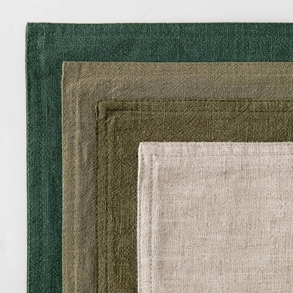MIULEE Neutral Green Linen Pillow Covers Pack of 4 Decorative Natural Solid Throw Pillow Covers Accent Boho Farmhouse Couch Pillowcases Modern Spring Home Decor for Living Room Bed Sofa 20x20 Inch
