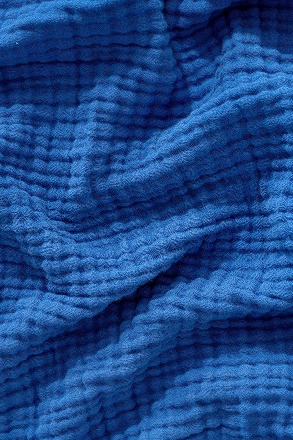 Muslin Blanket - Pure 100% Turkish Cotton Airy Soft Light Versatile Gauze Throw Blanket for Bed, Couch, Sofa (Blue, Queen XL Size (95" x 95" inch))