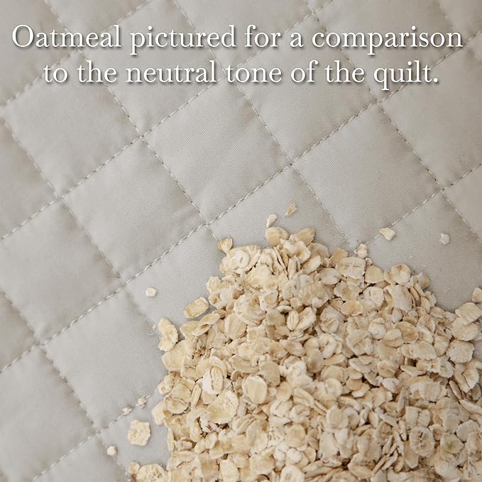 Southshore Fine Living, Inc. Full/Queen Quilt Bedding Set, Microfiber Quilts Queen Size, Coverlet, Stain & Pet Hair Resistant Bedding, Full Size Bedspread with 2 Pillow Shams, Bone