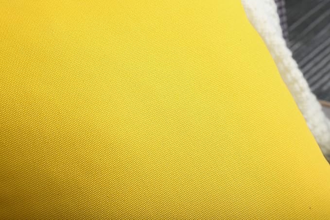 TangDepot Set of 2 Handmade Decorative Solid 100% Cotton Canvas Throw Pillow Covers/Cushion Covers, 45 Colors Available - (20"x20" 2 Pieces, Yellow)