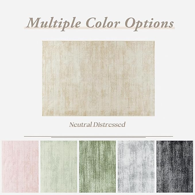 8x10 Area Rugs for Living Room,Washable Tan Beige Neutral Abstract Modern Farmhouse Boho Rugs for Bedroom