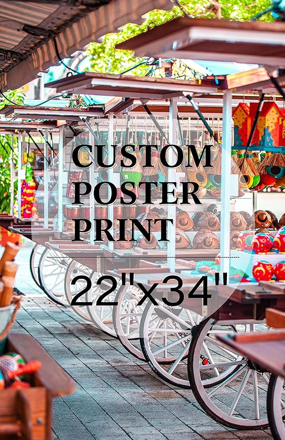 jenesaisquoi Custom Canvas Art Print 22" x 34", Upload Your Photo Image Custom Personalized Photo to Poster Printing Home Decor Wall Art Prints (Unframed)