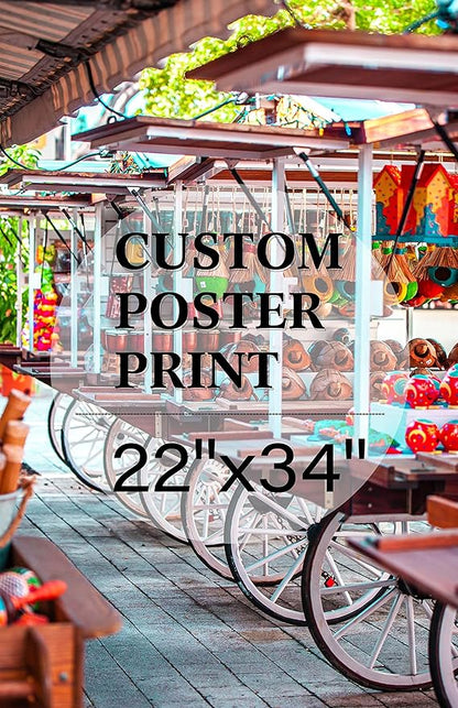 jenesaisquoi Custom Canvas Art Print 22" x 34", Upload Your Photo Image Custom Personalized Photo to Poster Printing Home Decor Wall Art Prints (Unframed)