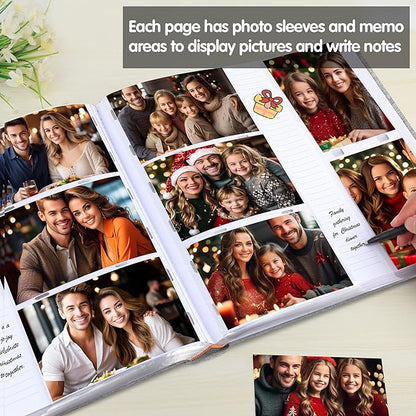Photo Album 4x6 600 Photos with Writing Space,4 x 6 Photo Book Linen Cover with Front Window, 4x6 Picture Album, 600 Photos Photo Album Book for Wedding Kids Travel Family Baby Pictures (Grey)