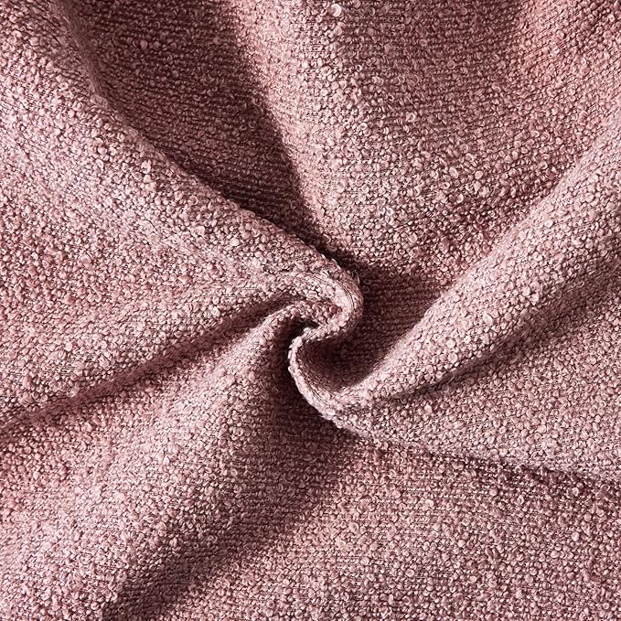 Boucle Decorative Throw Pillow Covers for Couch Set of 2, 20x20 inches, Pink