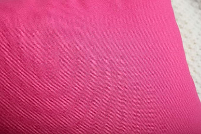 TangDepot Handmade Decorative Solid 100% Cotton Canvas Throw Pillow Covers/Pillow Shams, (14"x14", Hot Pink)