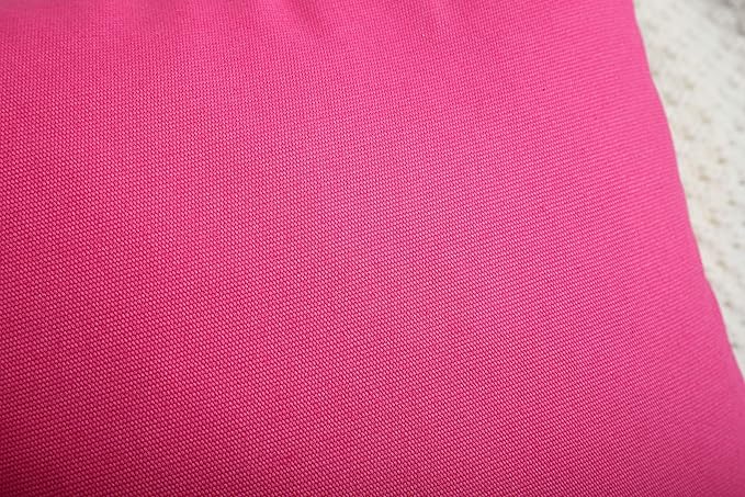 TangDepot Handmade Decorative Solid 100% Cotton Canvas Throw Pillow Covers/Pillow Shams, (12" x20" , Hot Pink, 1 Count (Pack of 1))