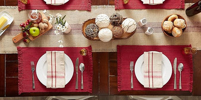 DII Variegated Tabletop Collection, Dining Set, Tango Red, 8 Piece
