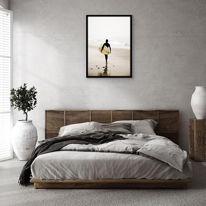 Americanflat 25x35 Poster Frame with Polished Plexiglass - Black Picture Frame - Wide Photo Frames Made of Engineered Wood for Vertical or Horizontal Wall Display - Epic Collection - Black