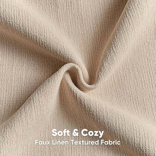 FUTEI Dusky Pink Chenille Decorative Throw Pillow Covers 24x24 Inch Set of 2,Soft Cozy Faux Linen Textured European Pillow Shams,Farmhouse Home Decor for Couch Living Room