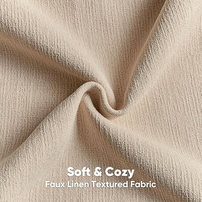 FUTEI Dusky Pink Chenille Decorative Throw Pillow Covers 26x26 Inch Set of 2,Soft Cozy Faux Linen Textured Euro Pillow Shams,Farmhouse Home Decor for Couch Living Room