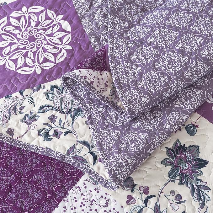 HoneiLife Oversized King Bedspreads 120x120-3 Pcs California King Quilt, Extra Large Quilt Sets Oversized King Quilts,Rustic Bedding Sets King Size,Lightweight Coverlet Microfiber Bed Quilts