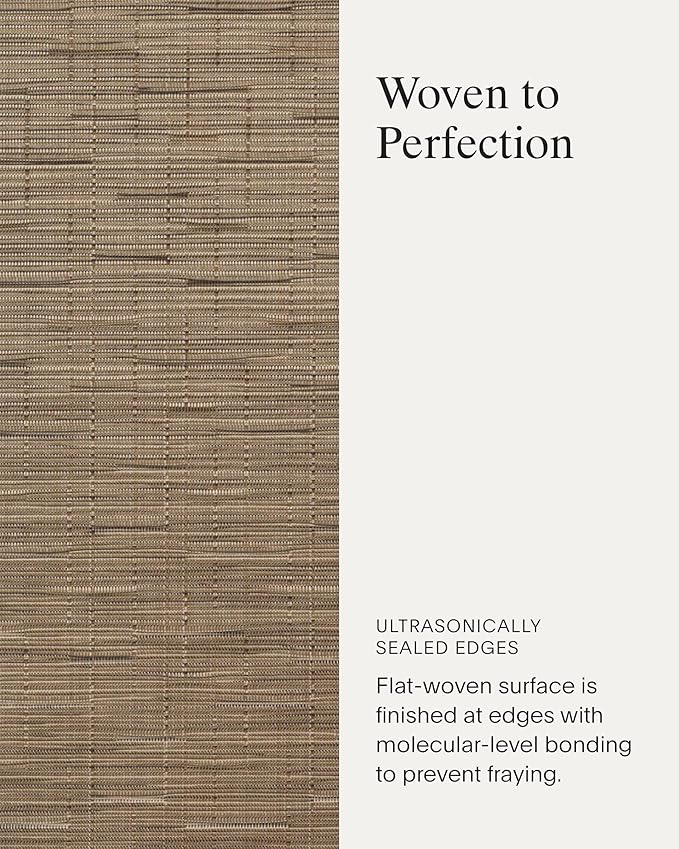 Chilewich Bamboo Placemats Set of 4 - Woven Rectangle Placemats - Reusable, Stain-Resistant, Indoor/Outdoor Tabletop Protection - 18.5" x 13.5" - Camel