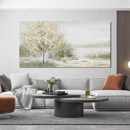 Canvas Wall Art Decor Oversized Green Wall Art for Living Room Natural Landscape Wall Art Decor Canvas Art Wall Decorations Large Wall Art Prints For Walls Home Office Wall Decor 35"X70"