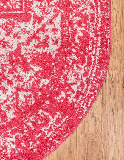 Rugs.com Arlington Collection Rug – 3' x 5' Oval Pink Medium-Pile Rug Perfect for Living Rooms, Large Dining Rooms, Open Floorplans