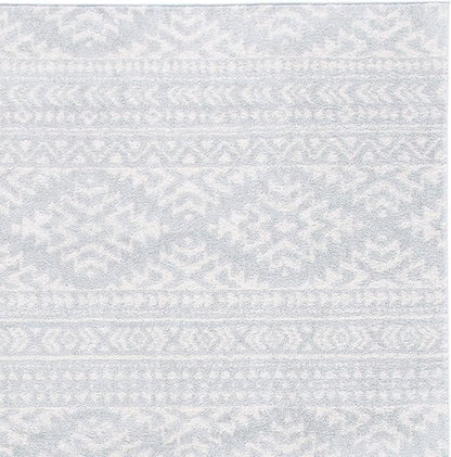 SAFAVIEH Area Rug 3x5 - Tulum Collection - Light Grey & Ivory, Moroccan Boho Tribal Design, Non-Shedding & Easy to Clean, Ideal for Entryway, Foyer, Accent Space, Bedroom (TUL272F)