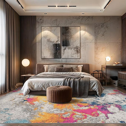 Rugshop Sky Collection Modern Abstract Area Rug 7'10" x 10' Multi